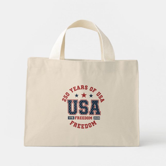 Tote Bag-American Independence Tote Bag Mini Stoffbeutel (Rückseite)