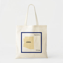 Tote Bag - Arizona Map with City Tragetasche