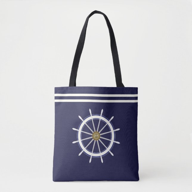 Tote-Bag auf dem Rad des Schiffes (Vorderseite)
