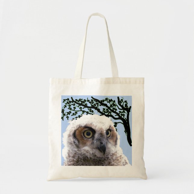 Tote Bag - Baby Owl Portrait Tragetasche (Vorne)