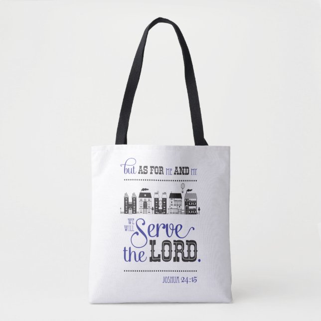Tote bag bible scripture inspired joshua 24 (Vorderseite)