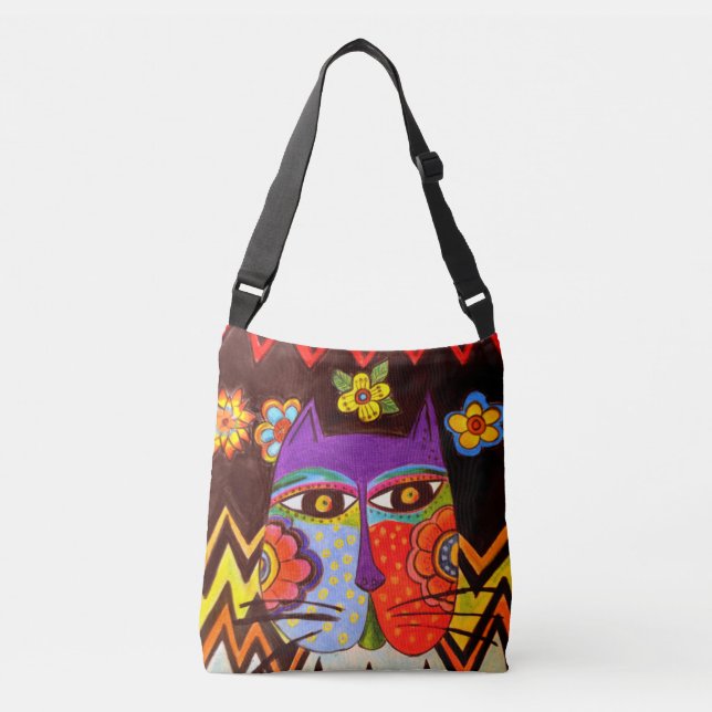 tote bag catface tragetaschen mit langen trägern (Vorderseite)