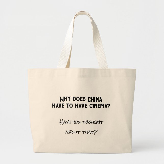 Tote Bag China Shitnema (englische Fassung) Jumbo Stoffbeutel (Vorne)