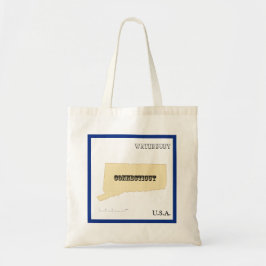 Tote Bag - Connecticut State Map with City Tragetasche