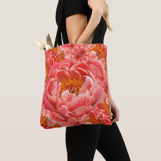 Tote Bag Coral Peonies (Von Nahem)