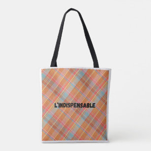 Tote‑Bag Das Unverzichtbare – Madras‑Muster