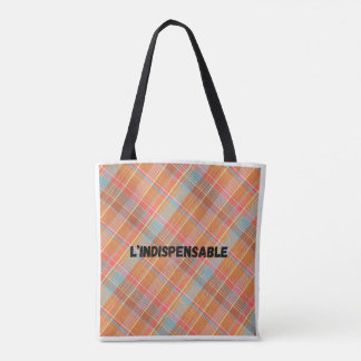 Tote‑Bag Das Unverzichtbare – Madras‑Muster