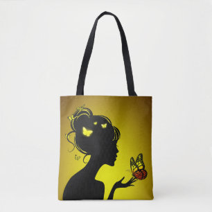 Tote Bag Die gelbe Schmetterlingsfrau