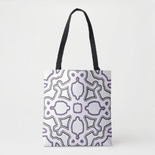 Tote Bag, Ein lebendiges, elegantes, weißes Design