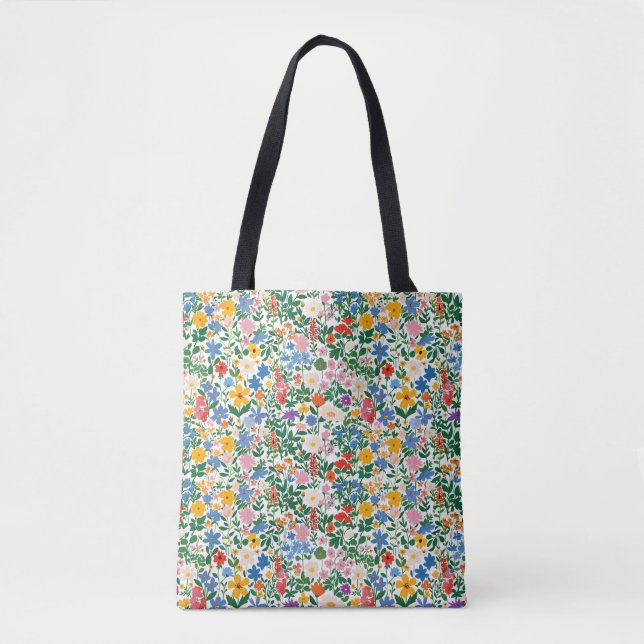 Tote Bag - Floral Flower Pattern. (Vorderseite)