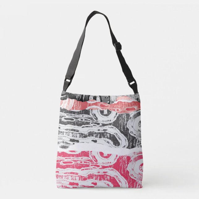 Tote Bag – Friction Lands Abstract Design Tragetaschen Mit Langen Trägern (Rückseite)