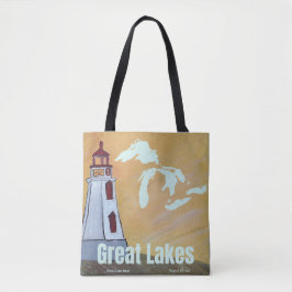 Tote Bag Great Lakes Tragbare Kunst