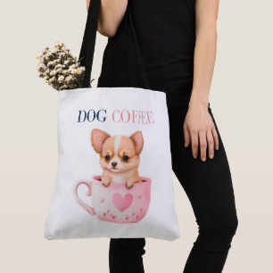 Tote Bag Hund Kaffee