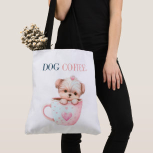 Tote Bag Hund Kaffee
