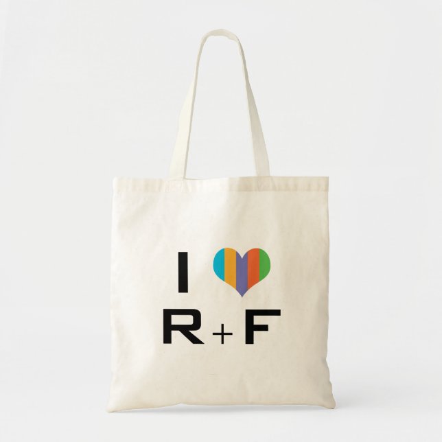 tote bag I love R + F Tragetasche (Vorne)