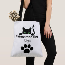 Tote Bag Ich liebe meine Katze Kitty