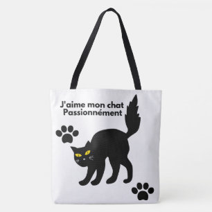 Tote Bag Ich liebe meine Katze leidenschaftlich 2