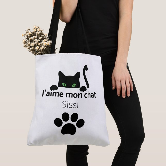 Tote Bag Ich liebe meine Katze Sissi (Von Nahem)