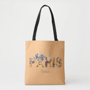 Tote Bag Ich liebe Paris mit städtischem Hintergru