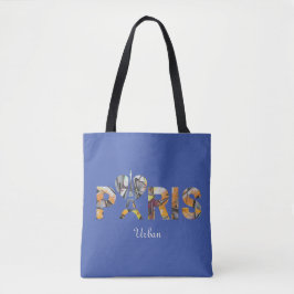 Tote Bag Ich liebe Paris mit städtischem Hintergru