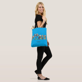 Tote Bag Ich liebe Paris mit städtischem Hintergru