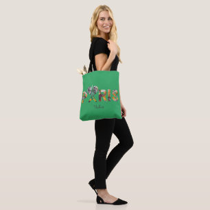Tote Bag Ich liebe Paris mit städtischem Hintergru