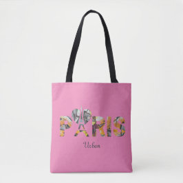 Tote Bag Ich liebe Paris mit städtischem Hintergru