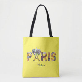 Tote Bag Ich liebe Paris mit städtischem Hintergru