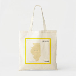 Tote Bag - Illinois State with City Tragetasche