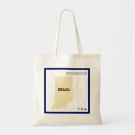 Tote Bag - Indiana State Map with City Tragetasche