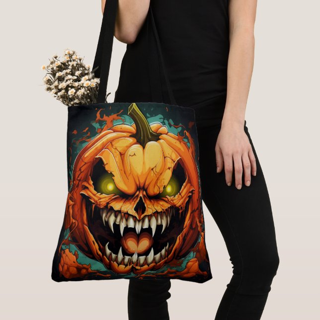 Tote Bag Invasion des Furious Pumpkins (Von Nahem)