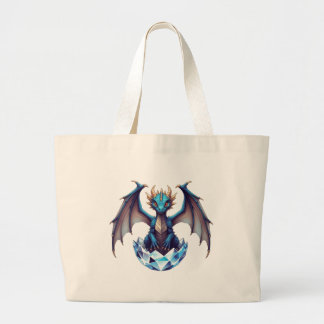 Tote Bag Junger Drache schlüpft aus Kristallei Jumbo Stoffbeutel