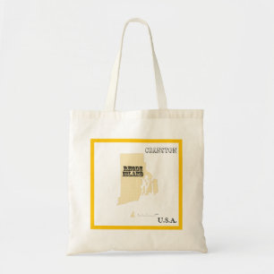 Tote Bag - Karte des Bundesstaates Rhode Island mi Tragetasche