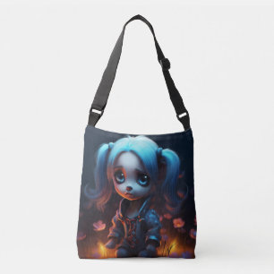 Tote Bag Little Girl with beautiful hair Tragetaschen Mit Langen Trägern
