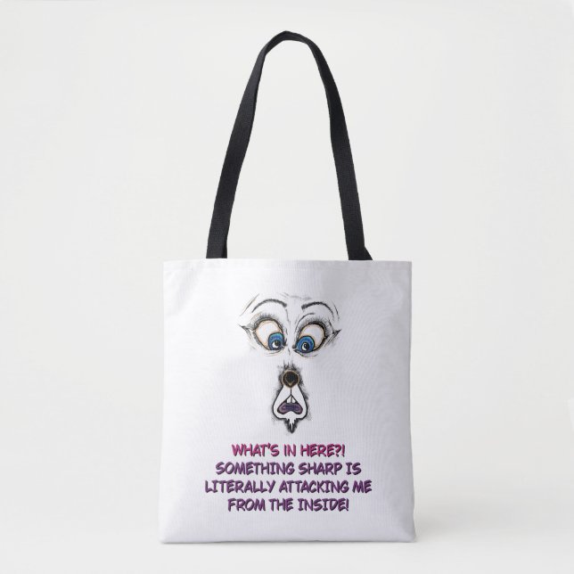 Tote Bag | Lustiges Gesichtszitat (Vorderseite)