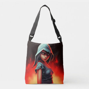 Tote Bag Mädchen blaue Mütze Tragetaschen Mit Langen Trägern