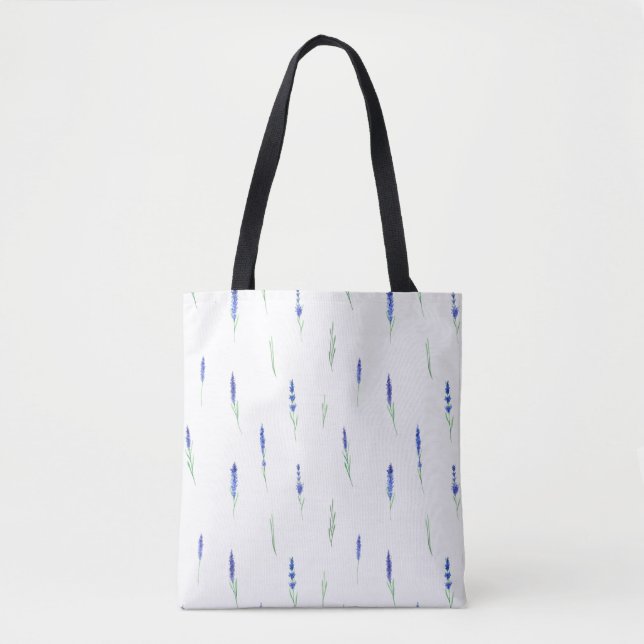Tote Bag (Medium) - Lavender Pattern (Vorderseite)