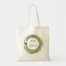 Tote Bag mit grünem Eat-Design Tragetasche