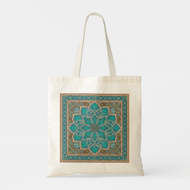 Tote Bag mit heiligem Sternmuster-Design Tragetasche (Rückseite)