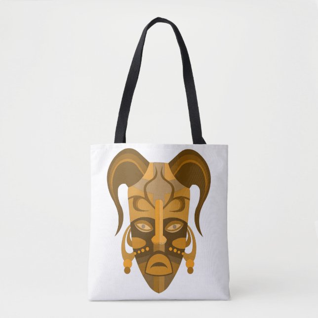 TOTE BAG MIT TRADITIONELLEM MASKDESIGN (Vorderseite)