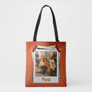 Tote Bag Montmartre Kek und Ina -Geschenk mit Kork