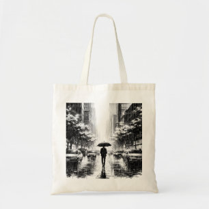 Tote Bag - Neon Noir Rainy Cityscape Tragetasche