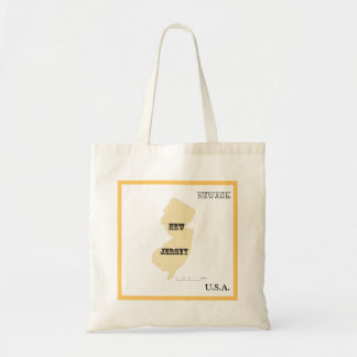 Tote Bag - New Jersey Map with City Tragetasche