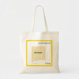 Tote Bag - New Mexico State Tasse mit Stadt Tragetasche