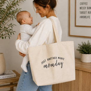 Tote Bag   Nur ein weiterer manischer Montag Mom L Jumbo Stoffbeutel