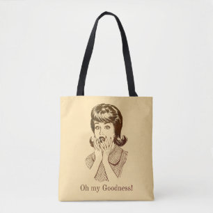 Tote Bag Oh Mein Gott Retro Vintage Lustig