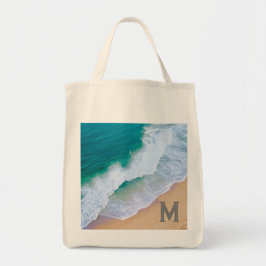 Tote Bag Ozeanwellensurfdesign Monogramm-Geschenk Tragetasche