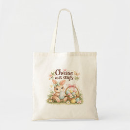Tote Bag Pâques "Chasse aux œufs" Tragetasche