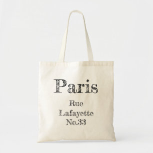 Tote Bag - Paris Rue Lafayette Nr.33 Tragetasche