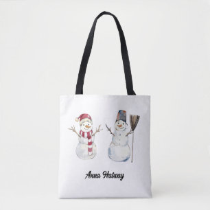 Tote Bag Personalisierte Schneemann-Freunde